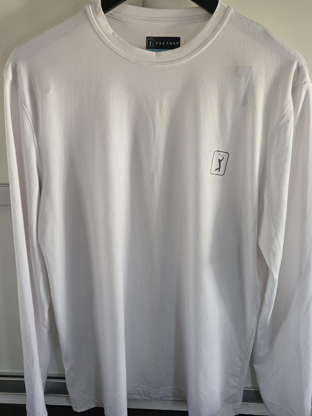 PGATour Men’s Long Sleeve Performance Shirt - White